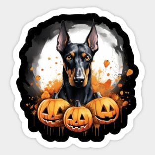 Halloween Doberman Sticker